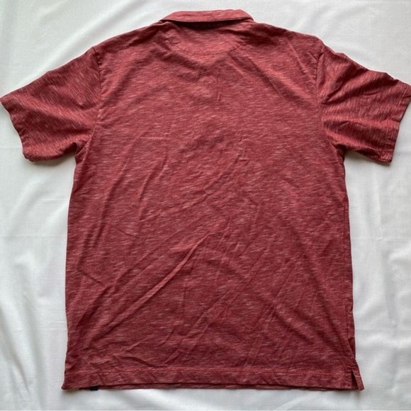 Perry Ellis Men's Short Sleeve Polo Shirt Color Heather Red Size Large - Picture 2 of 5
